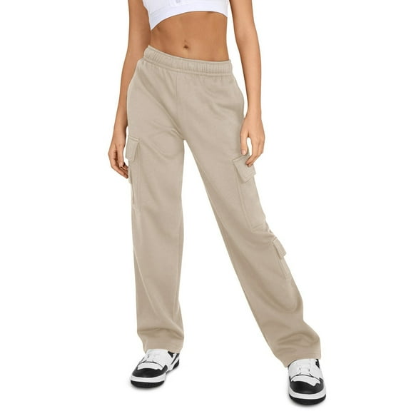 BLOCLOALO Cargo Pants Baggy Pants Casual Bottom Sweatpants Pockets High Waist Sport Gym Athletic Fit Jogger Pants Trousers Workout Pants Stretch Pants Palazzo Pants Beige Xl