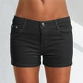thumbnail image 1 of BLOCLOALO Denim Shorts Casual Shorts Summer 2025 Women's Candy White Denim Shorts Fit Colorful Denim Pants Mid Rise Shorts Cargo Shorts Jean Shorts Black 28, 1 of 6