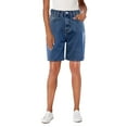 thumbnail image 1 of BLOCLOALO Denim Shorts Long Shorts for Women High Waisted A Shaped Casual Denim Shorts Medium Pants Large Size Cropped Pants Plus Size Shorts Baggy Shorts Jean Shorts Dark Blue M, 1 of 5