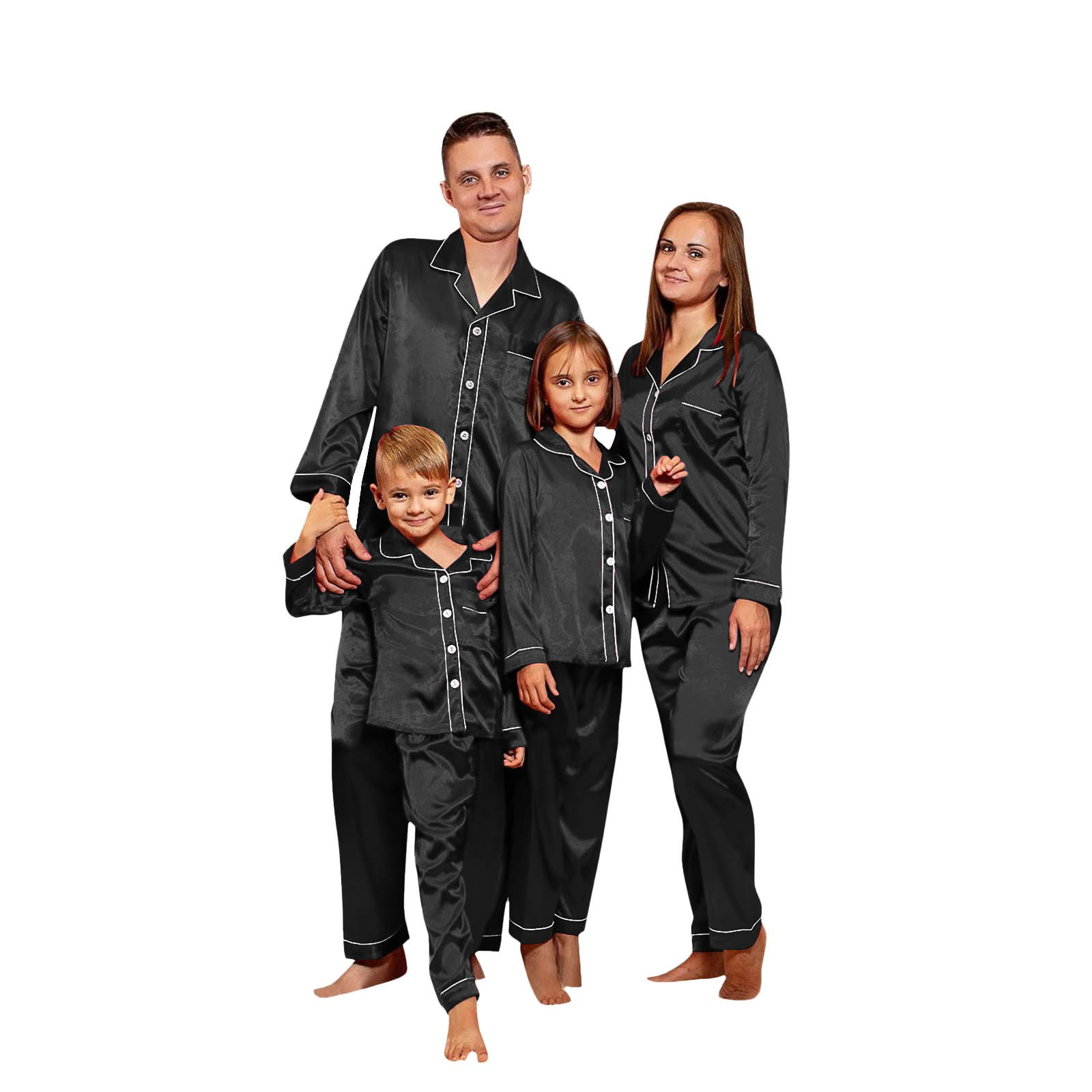 BLOCLOALO Family Matching Christmas Pajamas Set Silk Satin Pajamas Mom ...
