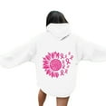 thumbnail image 1 of BLOCLOALO Graphic Hoodies Ribbon Sweatshirt Cancer Fight Awareness Pullover Faith Casual Long Sleeve Coat Outwear White Xl, 1 of 5