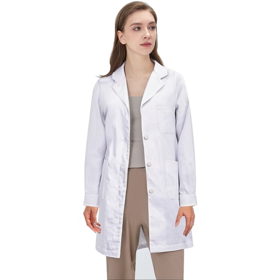 BLOCLOALO Jackets Coat Plus Size Jackets Long Sleeved Solid Color White Coat Casual Long Jacket Thin Coat Jacket Collar Open Front Notched Neck Casual Coat Outdoor Outwear White L