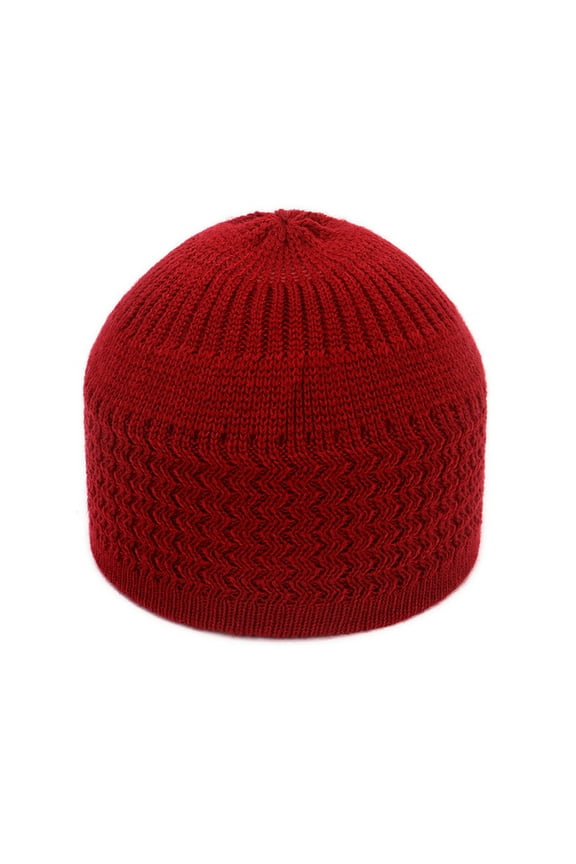 Skull Cap Knit Breathable Cotton Beanie Hats Chemo Cap Red One Size
