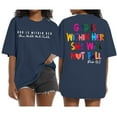thumbnail image 1 of BLOCLOALO T Shirts Graphic Tees for Women Oversized Shirts for Women Shirt Verse T Shirt God Is within Her Tees Inspirational Tops Short Sleeve Shirts Womens Blouses Casual Summer Tops Navy S, 1 of 8