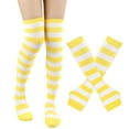 thumbnail image 1 of BLOCLOALO Thigh High Socks Thigh Highs Stockings Striped Women's High Gloves Socks Socks Socks Knee High Socks forBoots Extra Long Socks Athletic Socks Clear One Size, 1 of 3