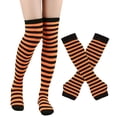 thumbnail image 1 of BLOCLOALO Thigh High Socks Thigh Highs Stockings Striped Women's High Gloves Socks Socks Socks Knee High Socks forBoots Extra Long Socks Athletic Socks Ag One Size, 1 of 3