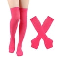 thumbnail image 1 of BLOCLOALO Thigh High Stockings Over the Knee Socks forWomen Stockings Striped Women's High Gloves Socks Socks Socks Leg Socks Extra Long Socks Comfortable Socks Hot Pink One Size, 1 of 3