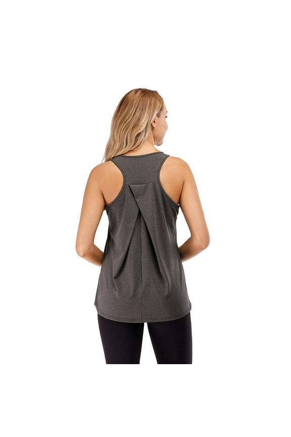 Tunic Tops Flowy Tops for Women Women's Running Fast Dry Loose Exercise Yoga T Shirt Top Workout Tank Tops Woman Sleeveless Tops Tops for Women Trendy Black Xxl