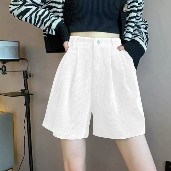 BLOCLOALO Wide Leg Pants Flowy Shorts Line Short Pants Winter Slimming Wide Leg Pants Suitable for Wearing with Boots Casual Outer Pants Loose Shorts Casual Shorts Shorts Trendy Beige M