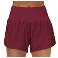 thumbnail image 1 of BLOCLOALO Yoga Shorts Flowy Shorts Womens High Waisted Running Shorts Athletic Workout Shorts with Mesh Liner Zipper Pockets Short Wide Leg Shorts Active Shorts Leggings Wine M, 1 of 3