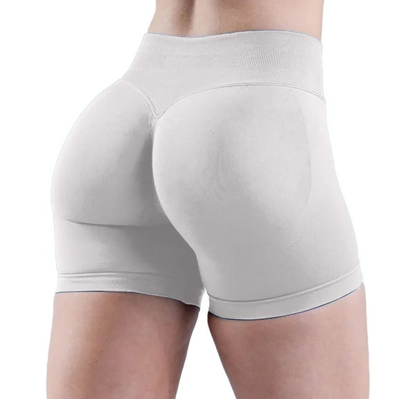 BLOCLOALO Yoga Shorts Stretch Shorts High Waist Biker Shorts for Women No Front Seam Soft Hidden Butt Scrunch Shorts Yoga Workout Gym Shorts Running Shorts Butt Lifting Shorts Active Shorts G Xs