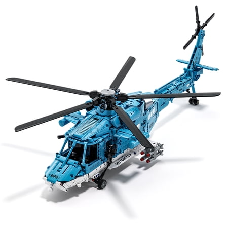 BLOCX DIY Attack Helicopter 1711PCS Building Blocks Set Army Plane Military Fighter Kit Assembly Bricks Kids Toys Holiday Gifts
