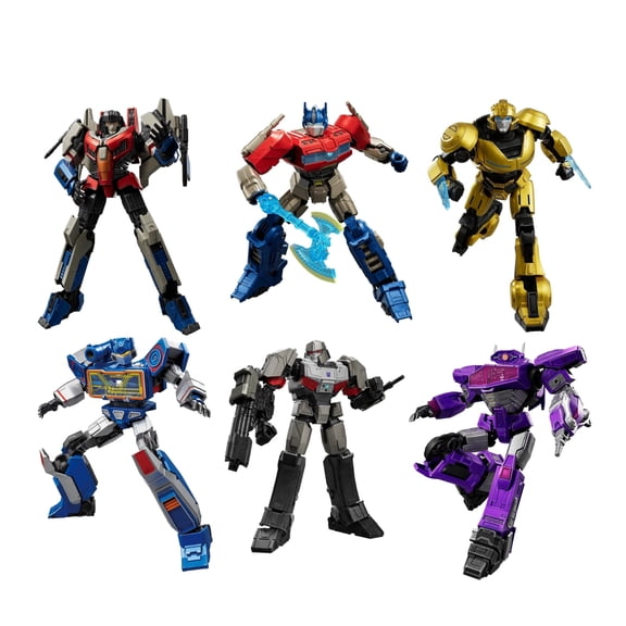 BLOKEES Transformers ONE Classic: Optimus Prime (Vers 2), Soundwave, Shockwave, Starscream, Megatron, and Bumblebee Bundle (6 Items)