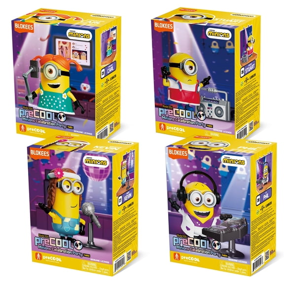 BLOKEES | preCOOL Minions Series 2 Celebration Party 4-Pack Build Set