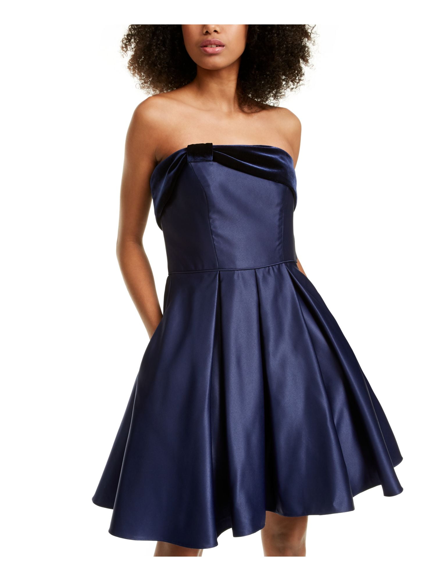 BLONDIE Womens Navy Zippered Strapless Above The Knee Party Fit + Flare Dress 3 - Walmart.com BLONDIE Womens Navy Zippered Strapless Above The Knee Party Fit + Flare Dress 3 - Walmart.com