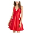 thumbnail image 1 of BLONDIE Womens Red Sleeveless Short Fit + Flare Cocktail Dress Juniors Size: 5, 1 of 4