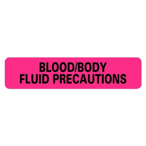 BLOOD BODY FLUID PRECAUTIONS Infection Control Medical Labels