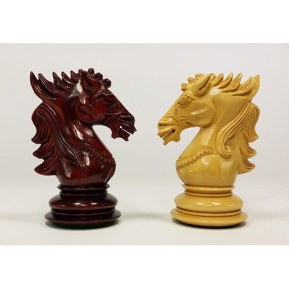 BLOOD ROSEWOOD DRAGON 4 5/8" King Large Staunton Chess Men Set - NO Board