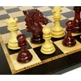 thumbnail image 1 of BLOOD ROSEWOOD DRAGON 4 5/8" Large Staunton Chess Set W 20" Ebony Board, 1 of 6
