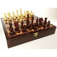 thumbnail image 1 of BLOOD ROSEWOOD STALLION KNIGHT Large Staunton Chess Set Cherry Color STORAGE Brd, 1 of 7