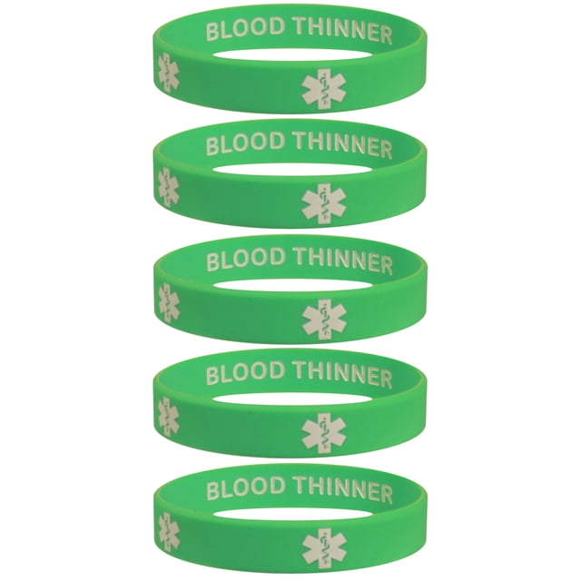 Medicaband® Lot de 3 bracelets d'alerte médicale en silicone pour