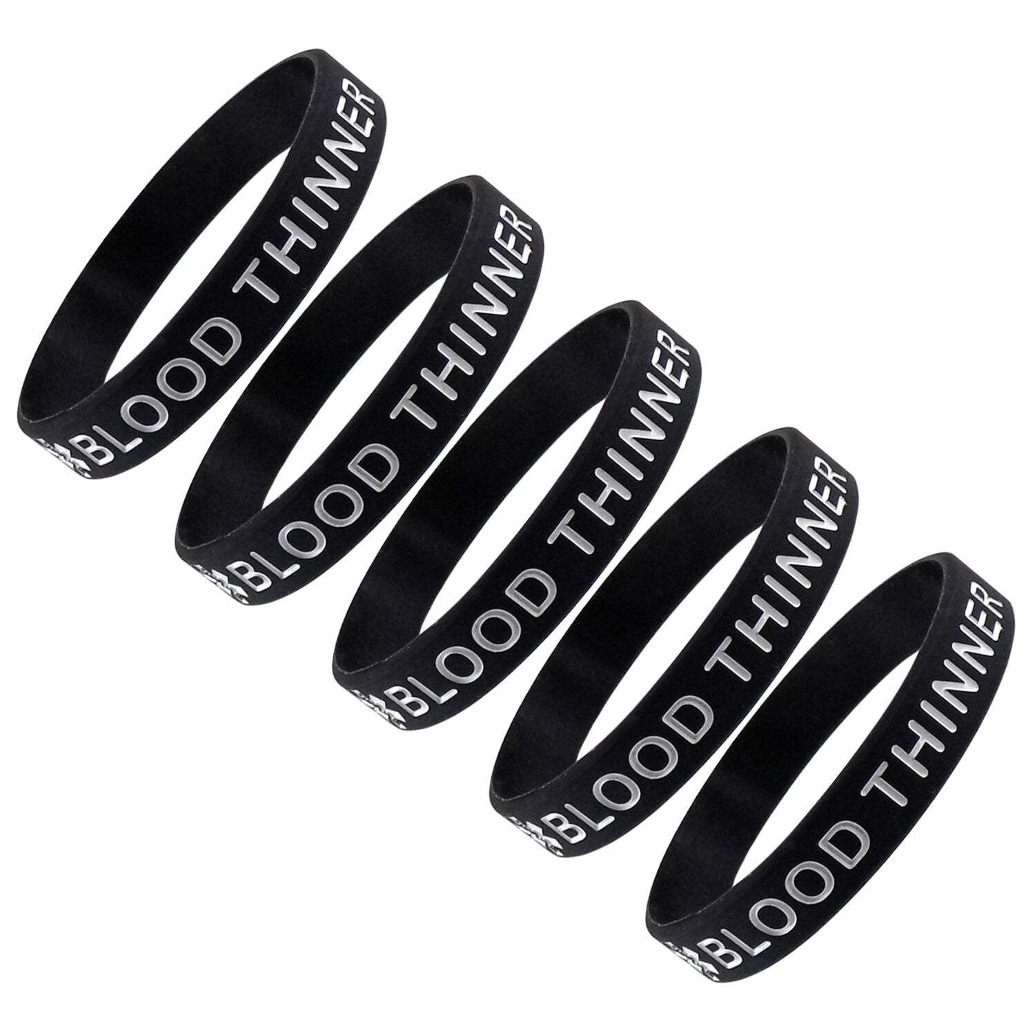 EPILEPSY Medical Alert Bracelets 5-Pack - Discreet Silicone Wristbands With Hidden Medical Info
