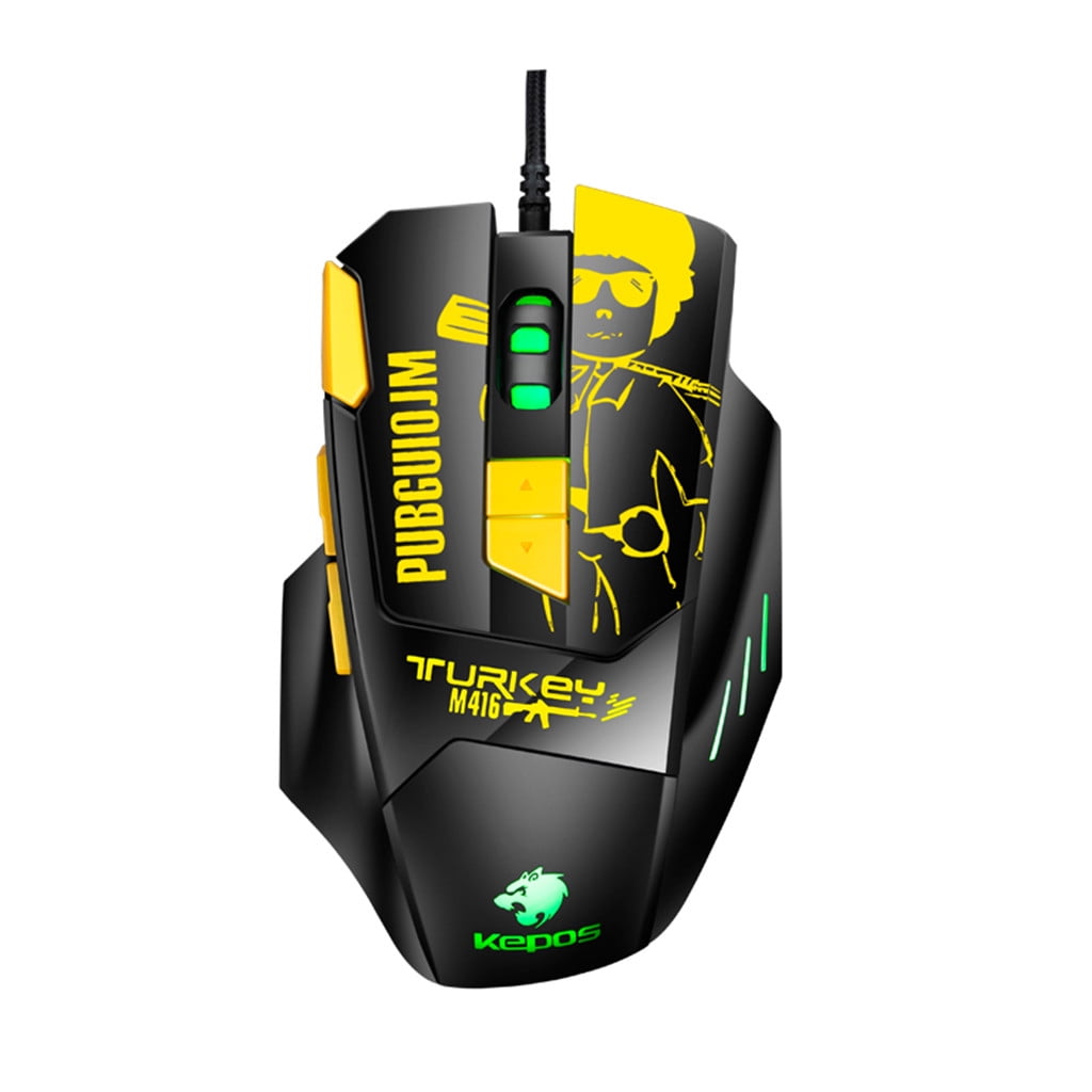 BLOODBAT M416 Wired Gaming Mouse 8 Keys Ergonomic Design 4800DPI Optical Mice