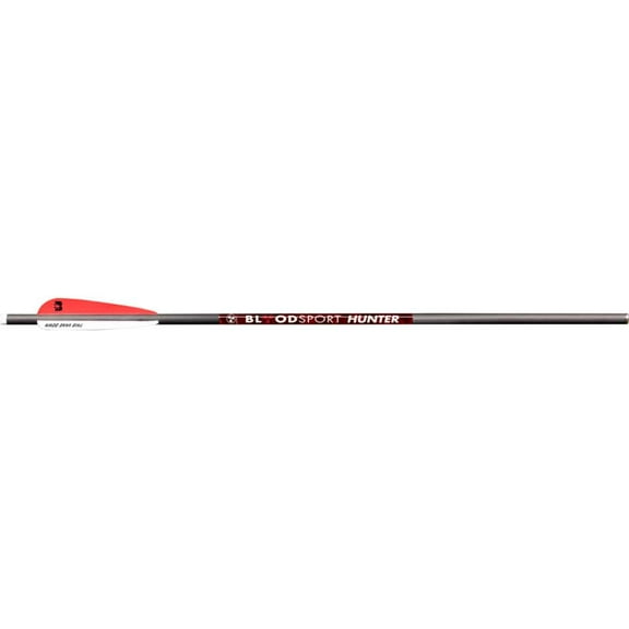 Bloodsport Hunter 22" Crossbow Bolt 3" Vanes Black 6PK