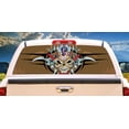 thumbnail image 1 of BLOODY SKULL Rear Window Graphic back truck decal suv view thru vinyl, 1 of 3