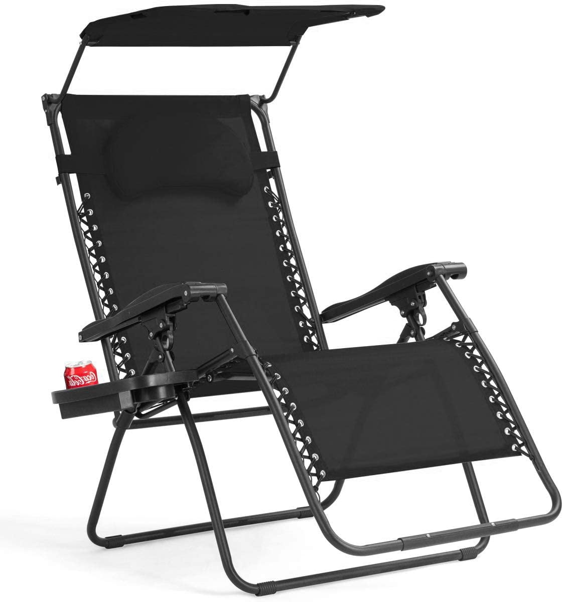 BLOOM Zero Gravity Chairs, X-Large Folding Lounge Lawn Chair w/Canopy ...