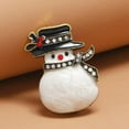 BLOPQ Cute Crystal Christmas Snowman Brooch Pin Corsage Xmas Party