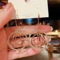 thumbnail image 1 of BLOPQ Gorgeous 925 Silver Earrings Stud Crystal Cubic Zircon Dangle Wedding Women-001-Multilayer Circle, 1 of 9