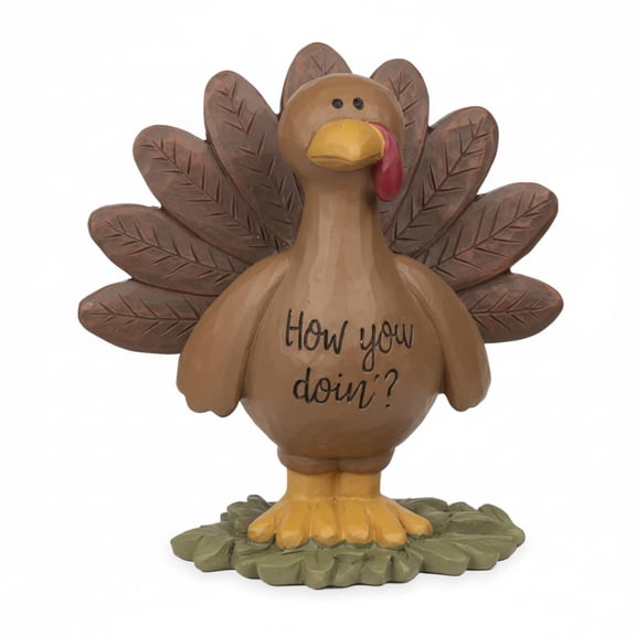 BLOSSOM BUCKET's Turkey Mini Figurine 3" - Thanksgiving How You Doin'