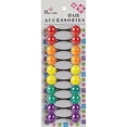 thumbnail image 1 of BLOSSOM - Hair Knockers 10PCs RED/ORA/YEL/GRE/PUR #PPP01-10M1, 1 of 1