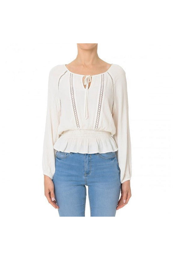 BLOUSON TOP WITH LACE