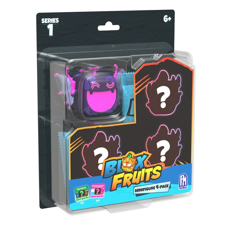 Blox Fruits, Minifigure 4-Pack Series 1, Includes 3 Mystery Fruits