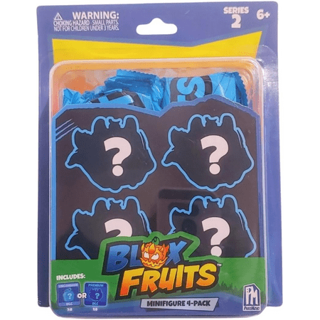 BLOX Fruits Series 2 Minifigure 4 Pack with Uncommon or Premium DLC Code Series 2