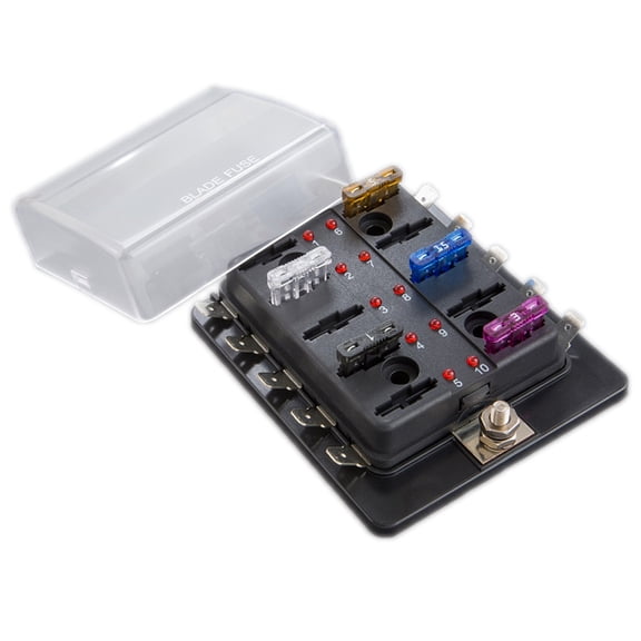 BLR-I-310 | Fuse Auto for Multi-Fuse | 10 Position | LED Indicator | Dust Cover