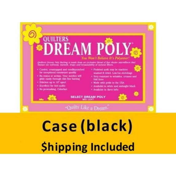 BLSAM Dream Black Poly Select Batting (Case, Sampler) shipping included*