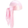 thumbnail image 1 of BLSCODE Silky Durag for Men Wave, Premium Satin Deluxe Du-rag with Long Tail Headscarf Elastic Wide Straps Pink, 1 of 7