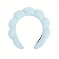 thumbnail image 1 of BLSCODE Sponge Spa Headband for Washing Face Terry Cloth Bubble Soft Hair Band Non-Slip Puffy Head Band for Women Girls Cute Headwear Accessories Skincare Makeup Removal Shower Blue, 1 of 7