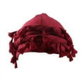 thumbnail image 1 of BLSCODE Turban For Men, Vintage Twist Head Wraps Durag With Tassel, Hair Wrap Burgundy, 1 of 11