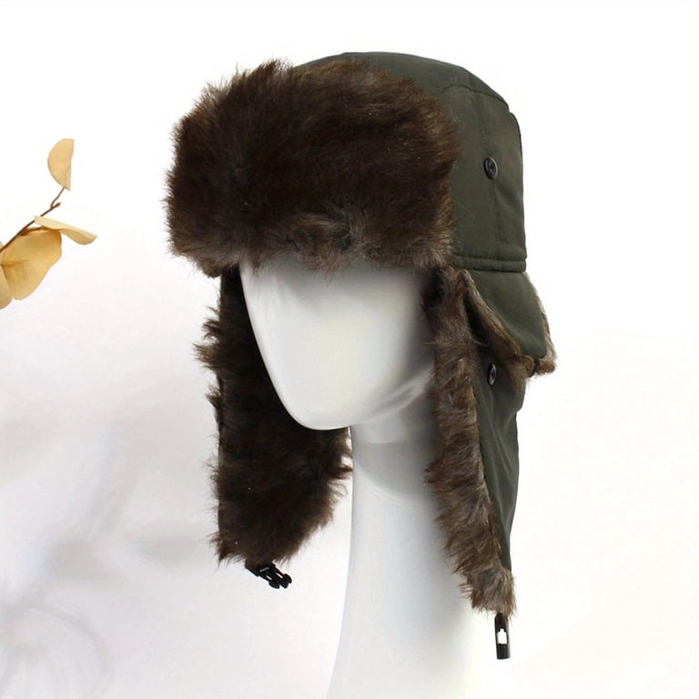 BLSCODE Unisex Winter Hat Russian Earflap Hat Keep Warm Ski  display picture 3