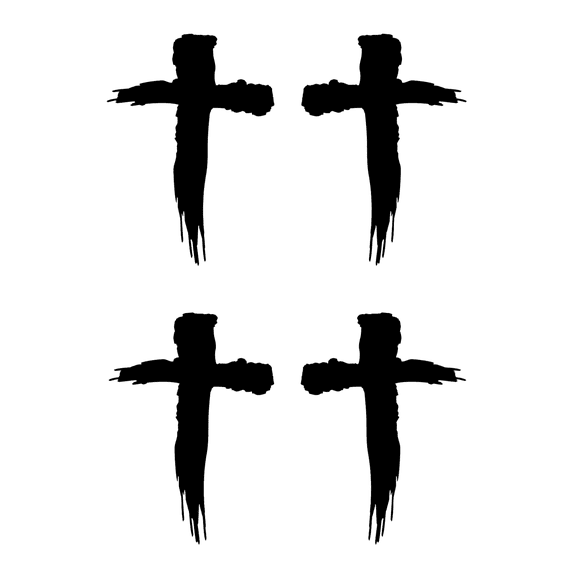 BLSTK Cross Temporary Tattoo Eye Black | 2-Pack | Black