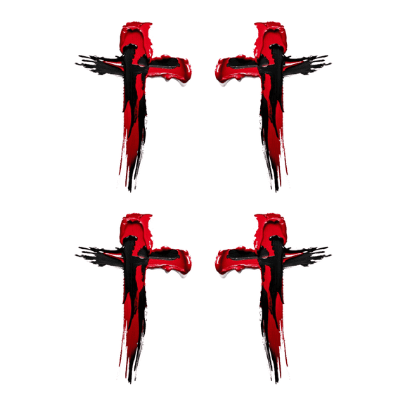 BLSTK Cross Temporary Tattoo Eye Black | 2-Pack | Red Smear
