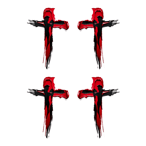 BLSTK Cross Temporary Tattoo Eye Black | 2-Pack | Red Smear