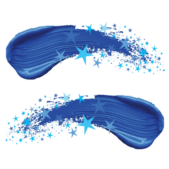 BLSTK Athletics Eye Black Temporary Tattoos - Smudge-Free, Easy Removal | 4 Pairs with Wipes Included | Blue Star Smear