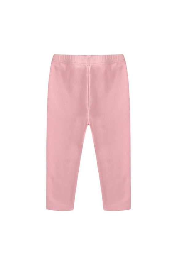 18 Months-8 Years Toddler Boy Girl Casual Pants Baby Summer Autumn Comfy Elastic Waist Cotton Basic Plain Leggings Soft Bloomers Pants Solid Color Trousers Pink 3-4 Years