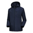 thumbnail image 1 of BLTIBY 2024 Mens Punching Jacket Hooded with Detachable Winter Fall Solid Color Waterproof Fleece Zip Warm Coat Windbreaker Outwear with Pockets Dark Blue 4XL, 1 of 3