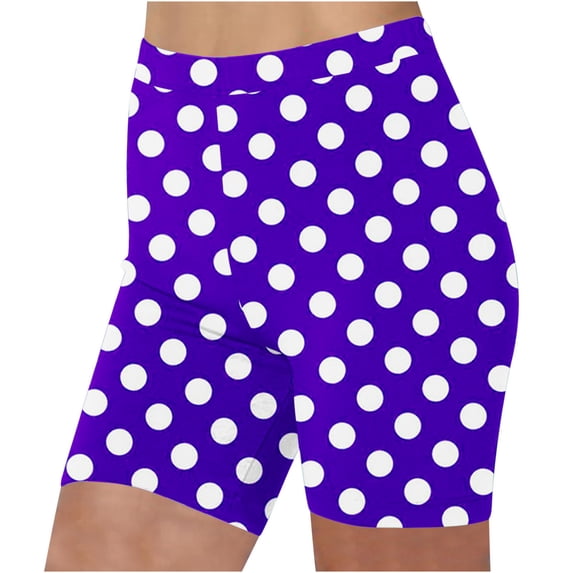 BLTIBY 2024 Yoga Shorts for Women Summer Printed High Waisted Slim Short Tummy Control Bike Shorts Casual Fashion Comfortable Leggings Short Pants Purple L